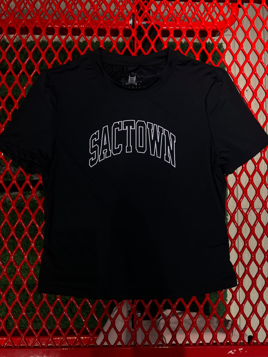 Sactown Skims Crop Tee (Black) – The People Of Sacramento