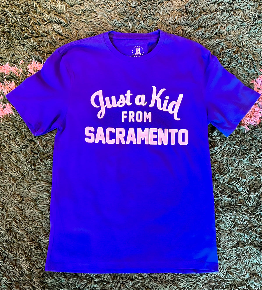 Just A Kid From Sac Tee ADULT (BLUE)
