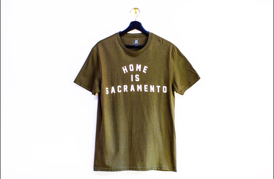 Home is Sacramento- Olive T-Shirt