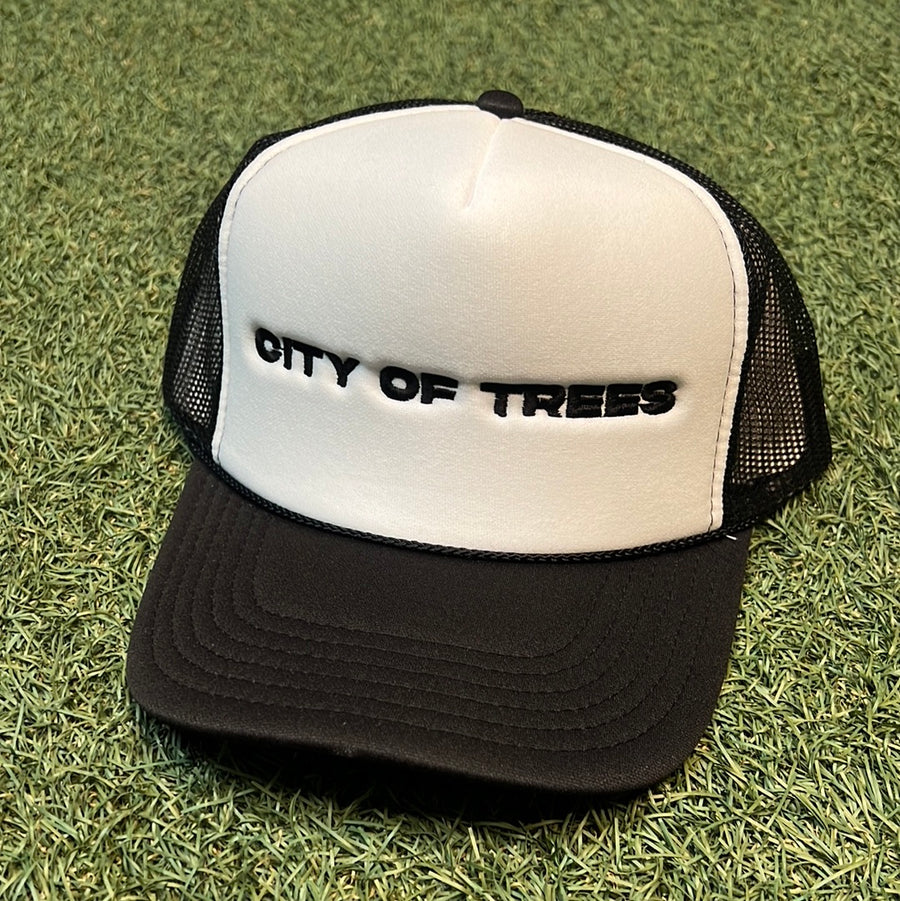 CITY OF TREES HAT (BLACK) Trucker hat