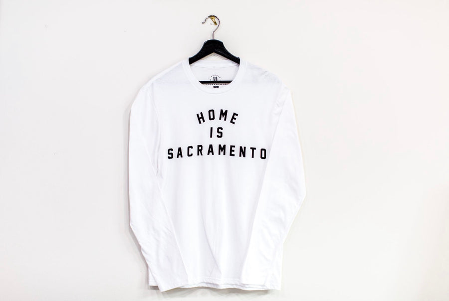 Long Sleeve Home is Sacramento (White)